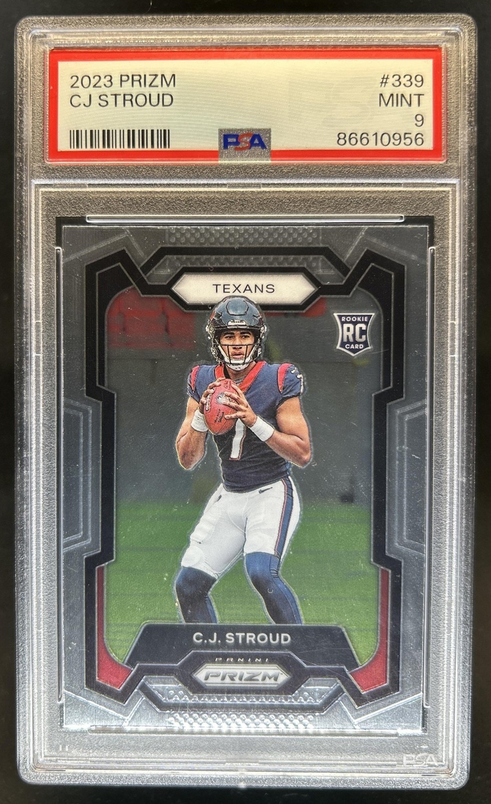 2023 Panini Prizm C.J. Stroud RC Rookie #339 Texans PSA 9 view 1