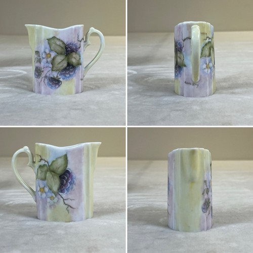 Nippon? Hand Painted Blackberries Tea/Chocolate Set Teapot 4 Cups Creamer Sugar - Picture 13 of 23