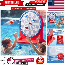 Summer Fun Inflatable Dart Board Toss Game - 10 Balls Included, Ages 3-12