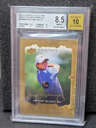 2014 UD Exquisite Signature Masterpieces Rory Mcilroy BGS 8.5 w/ 10 AUTO ROOKIE