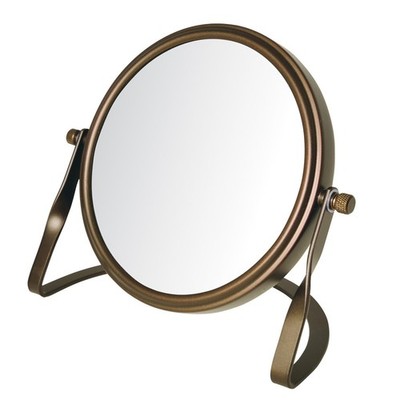 Small 5X Magnifying Mirror - 5.5'' Makeup Mirror in Bronze Finish - Model MC11...