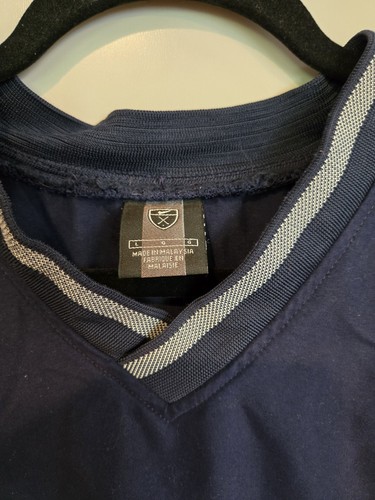 Vintage Nike Golf L Sleeveless V Neck Pullover Windbreaker Vest Navy Pockets - Picture 4 of 9
