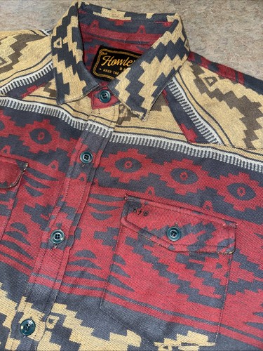 NWT Howler Bros Shirt Men's Sz M Aztec Sheridan Flannel Western FLY FISHING SALE - Picture 3 of 10