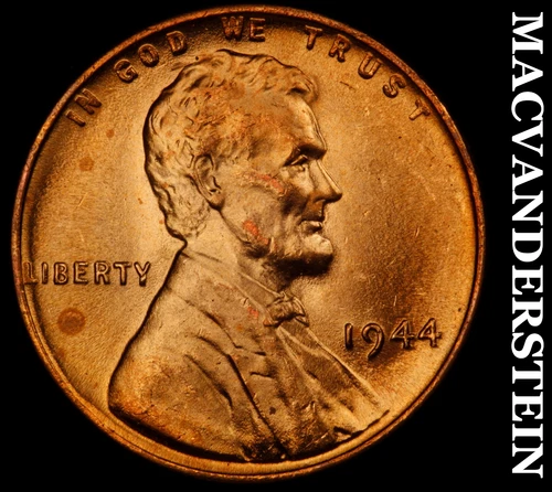 1944 Lincoln Wheat Cent- Red- Choice Gem Brilliant Uncirculated+++++ #J1994