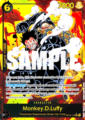 #ad Monkey D. Luffy RARE PARALLEL ALTERNATIVE ALT ART FOIL OP10 118 ONE PIECE TCG NM $379.99