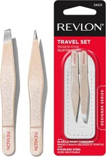 Designer Series Mini Tweezer Set, Hair Removal Tool Kit with Slant