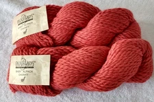 100% Baby Alpaca Chunky Yarn 3.5 oz, 108 yards  645:7A4630 Lot of 2, Coral