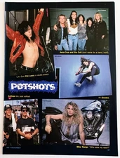 LA GUNS/MOTLEY CRUE/THE CULT/EXODUS/ANTHRAX~1989 POSTER MAGAZINE PINUP CLIPPING