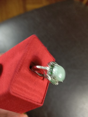 Chuck Clemency STS Multi Color Green Stone Sterling Silver 925 RING Size 8 - Picture 7 of 9