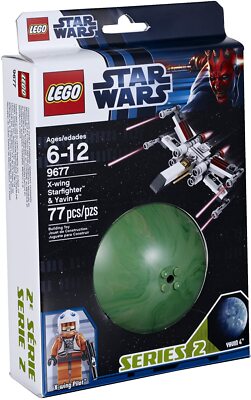 Lego Star Clone Wars 9677 X WING STARFIGHTER WITH YAVIN PLANET