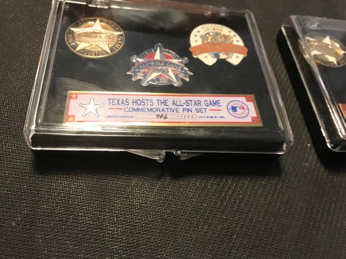 Ltd Ed 1 of 1500 MLB All Star Game Commemorative 3 Pin Set Texas 1968 1986 1995 - Picture 4 of 6