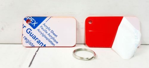 10 x Perspex acrylic key fobs with split ring Choice of Colours 7cm x 4cm - Picture 12 of 16