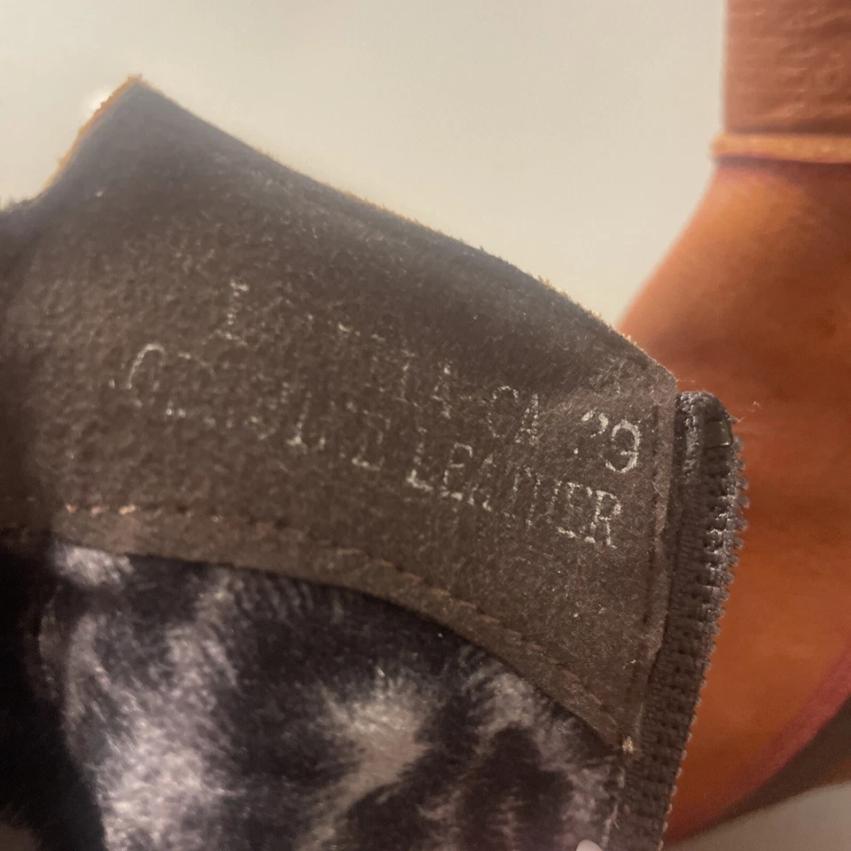 Spring Step Louella Botines Cuero Marrón Euro 39 Con Flor En Cuero Foto 3 de 4