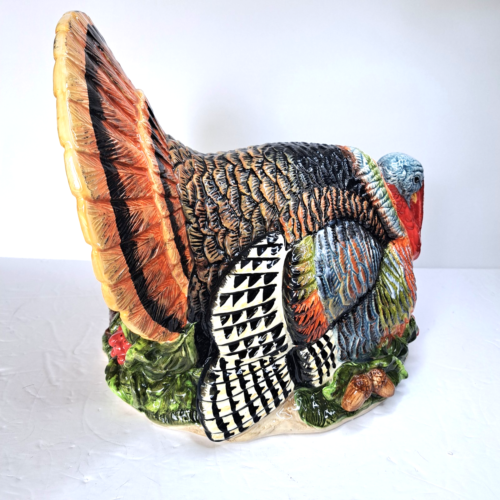 Signature Home Collection Thanksgiving Keramik Wild Turkey Herzstück 10,5" - Bild 8 von 15
