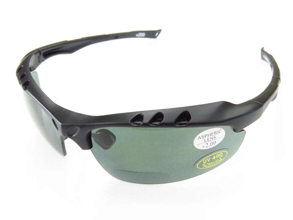 Gafas de sol marco TR90, humo 2,0 mm pc lente bifocal polarizada aumento +2,0 Foto 3 de 4