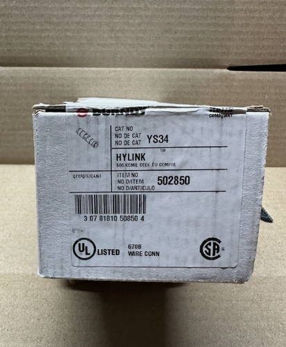 Burndy YS31 N350 MCM Long Compression Barrel Splice Red Die 18 or 324 Copper - Picture 2 of 2
