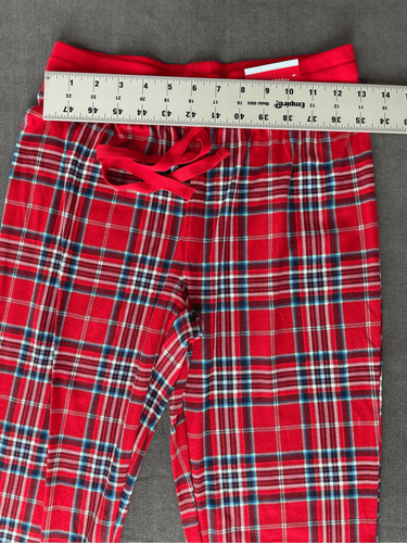 Pantalones de pijama de Navidad a cuadros para mujer XS rojos tartán acogedores ropa de salón de vacaciones - Imagen 4 de 8