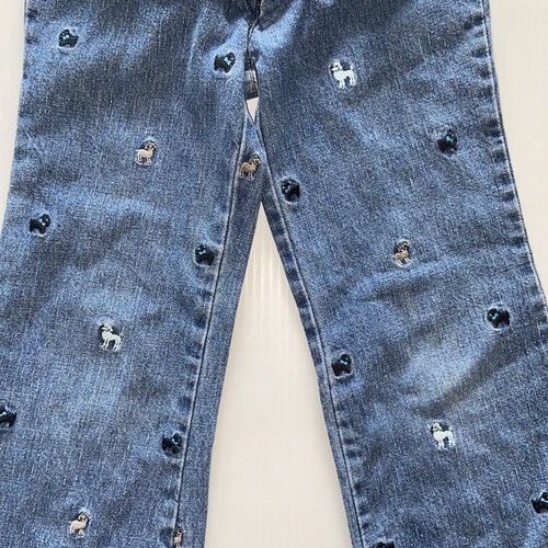Gymboree Pantaloni Jeans Bambina Bambini Barboncini Cani Taglia 6 2005 Linea 240050786 - Foto 4 di 4