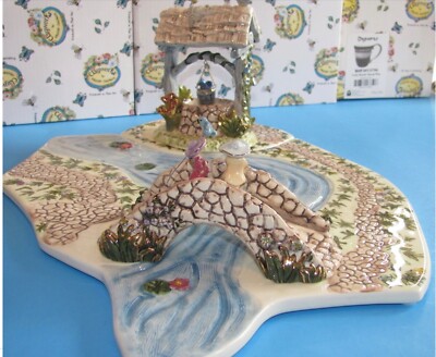Blue Sky Clayworks Meadowlark Garden Village Base Well & Bridge Heather Goldminc