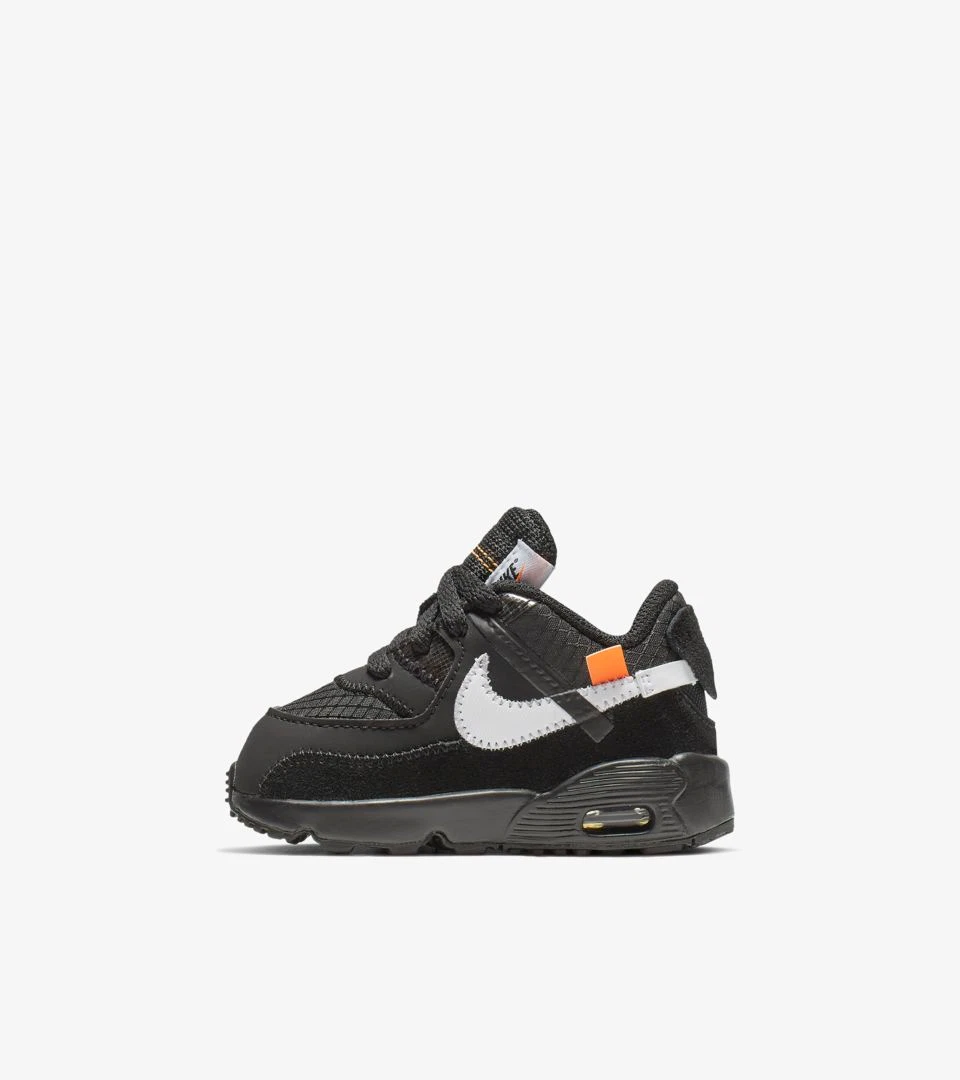 Diskret kone Plaske Nike x Off-White Air Max 90 Black White The 10 Ten Virgil Abloh Toddlers TD  10C | eBay