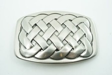 Silver Plated Cross Knot Solid Metal Belt Buckle