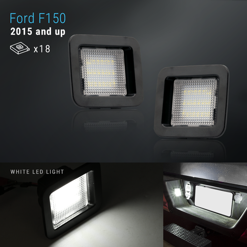 LED Bright White Tag License Plate Light Bulbs Assembly For 2015-2019 Ford F-150 - Afbeelding 1 van 8