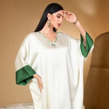 Kaftan Dubai Women Evening Long Dress Loose Muslim Robe Abaya Oversize Gown Arab