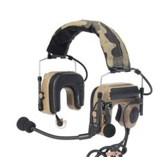 Tactical Communication Earphone Headphone Ear Mounted Pickup Noise Reduction