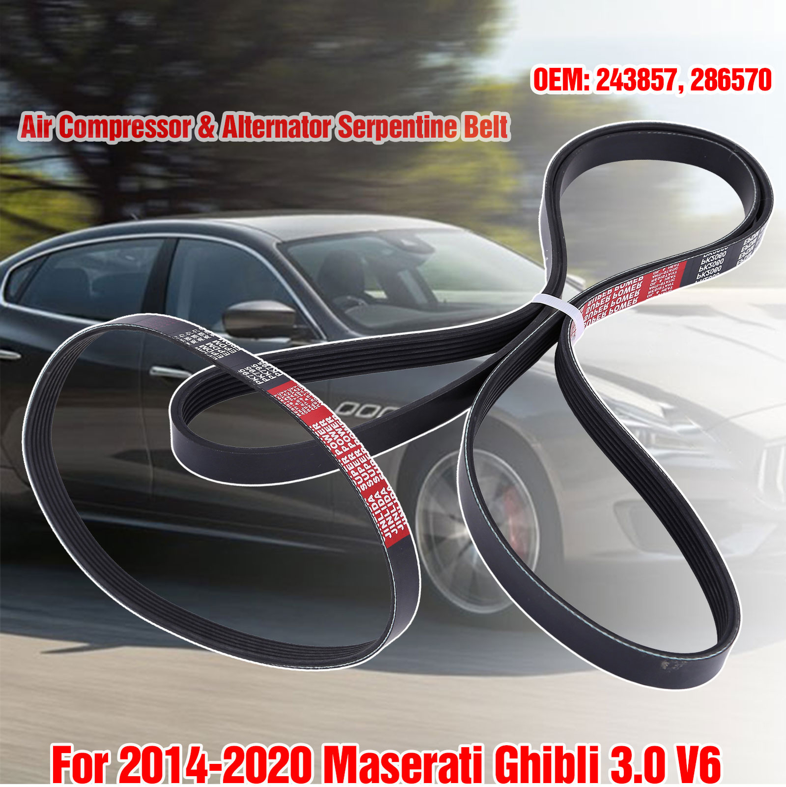 Maserati Ghibli 2014-2020 Serpentine belt