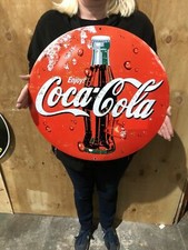 Coca Cola  Retro/ Vintage X Large 20" 500mm Round metal sign. Bar/ Pub/ Man Cave