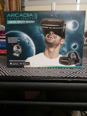 Virtual Reality Headset Arcadia 360 Smartphone VR Android Apple Black