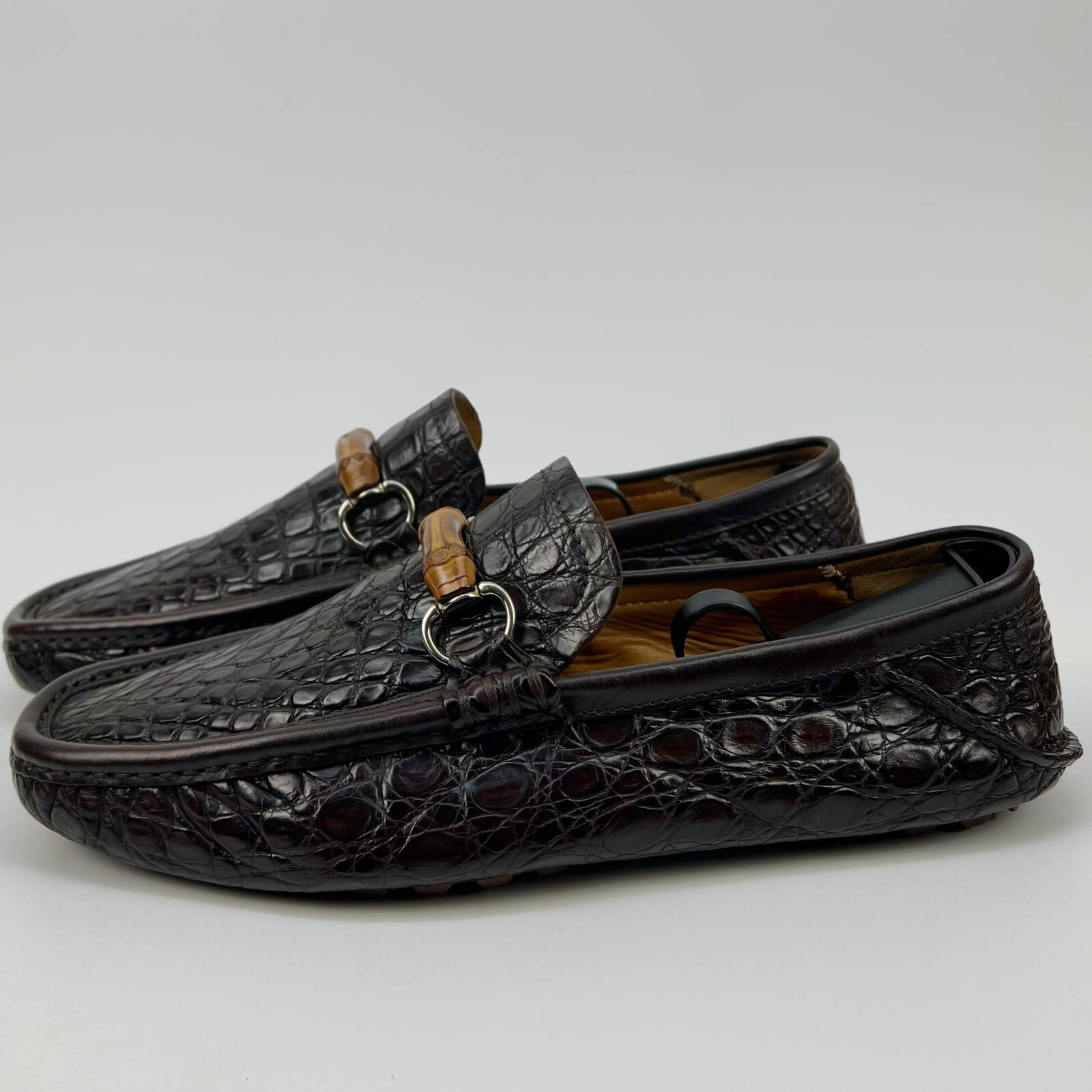 GUCCI driving moccasin bamboo horsebit 