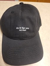 Adams Essentials Monogrammed Hat Black Adjustable Buckle Did it for you not the