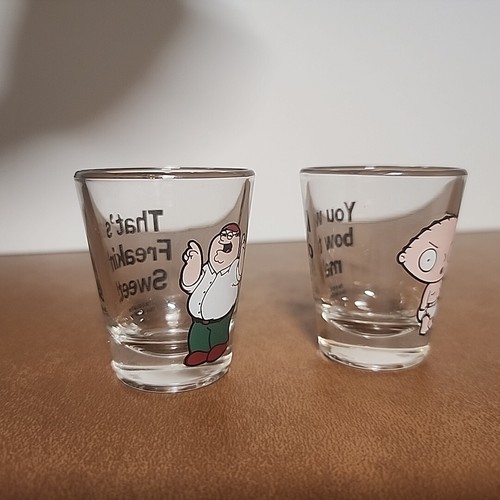 Gafas de chupito Family Guy 2004 vintage - Peter & Stewie Griffin - FOX ICUP - Imagen 2 de 9
