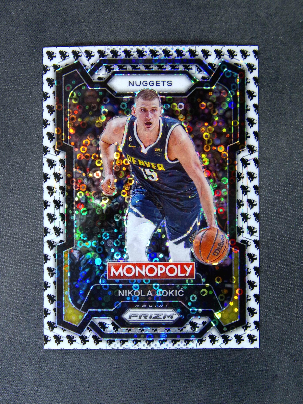 2023-24 Panini Prizm Nikola Jokic #1 Monopoly Man Black And White