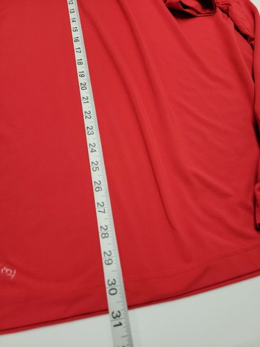 STORMTECH Mens Red Large Activewear Polo Shirt Short Sleeve Collar Side Slit - Picture 6 of 9
