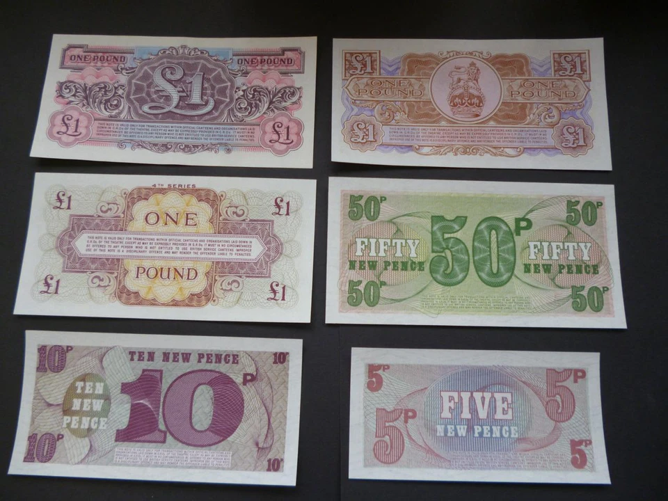 SIX MINT UNUSED MILITARY/ARMED FORCES BANKNOTES IN CRISP UNCIRCULATED CONDITION - Image 2 of 4