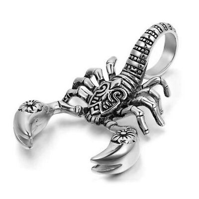 The Scorpion King Stainless Steel Scorpio Men's Boy's Pendant Necklace Silver