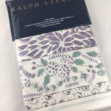 FreeShip Ralph Lauren Alessandra Ardsley Floral KING Sham Cream Purple Multi NIP