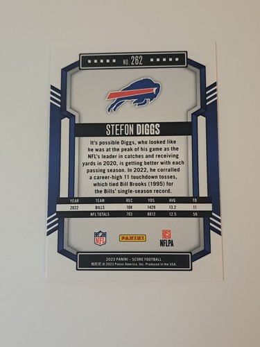 2023 Panini Score Orange Parallel Stepon Diggs Buffalo Bills In Toploader - Picture 6 of 6