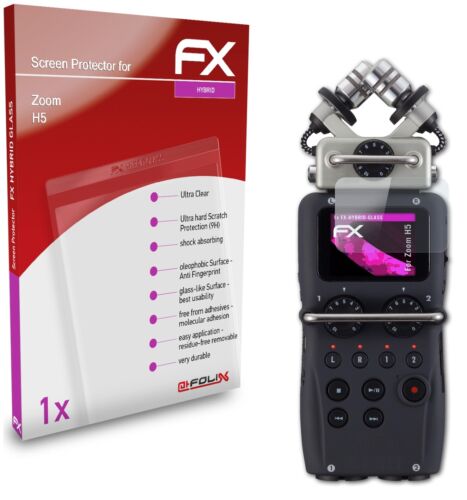 atFoliX Verre film protecteur pour Zoom H5 9H Hybride-Verre - Bild 1 von 5