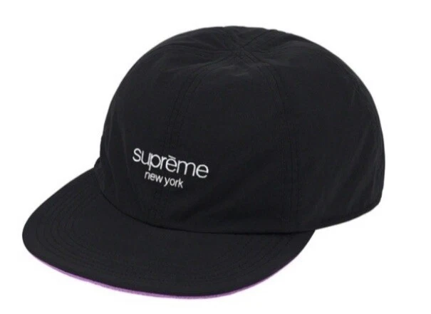 SUPREME CLASSIC LOGO REVERSIBLE 6 PANEL HAT BLACK OS FW20 WEEK 10 AUTHENTIC/ NEW