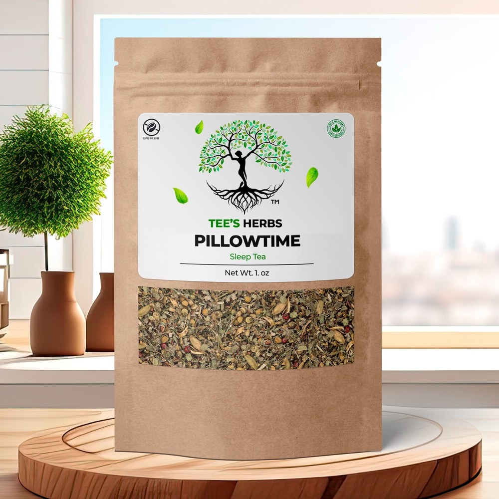 Tees Herbs - PillowTime 1 Fl Oz - Wild Crafted - Best Sleep Tea Aid for Insomnia