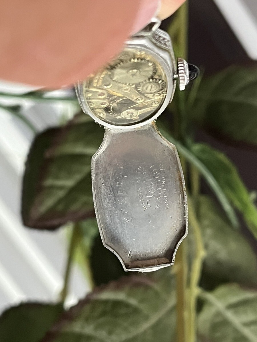1929 Ladies Art Deco Sapphire Bulova Watch ~Miss Liberty