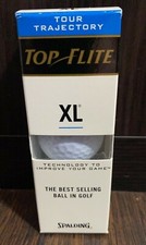 New - Vintage Box of 3 Golf Balls - Top Flite XL - Tour Trajectory Spalding Pack