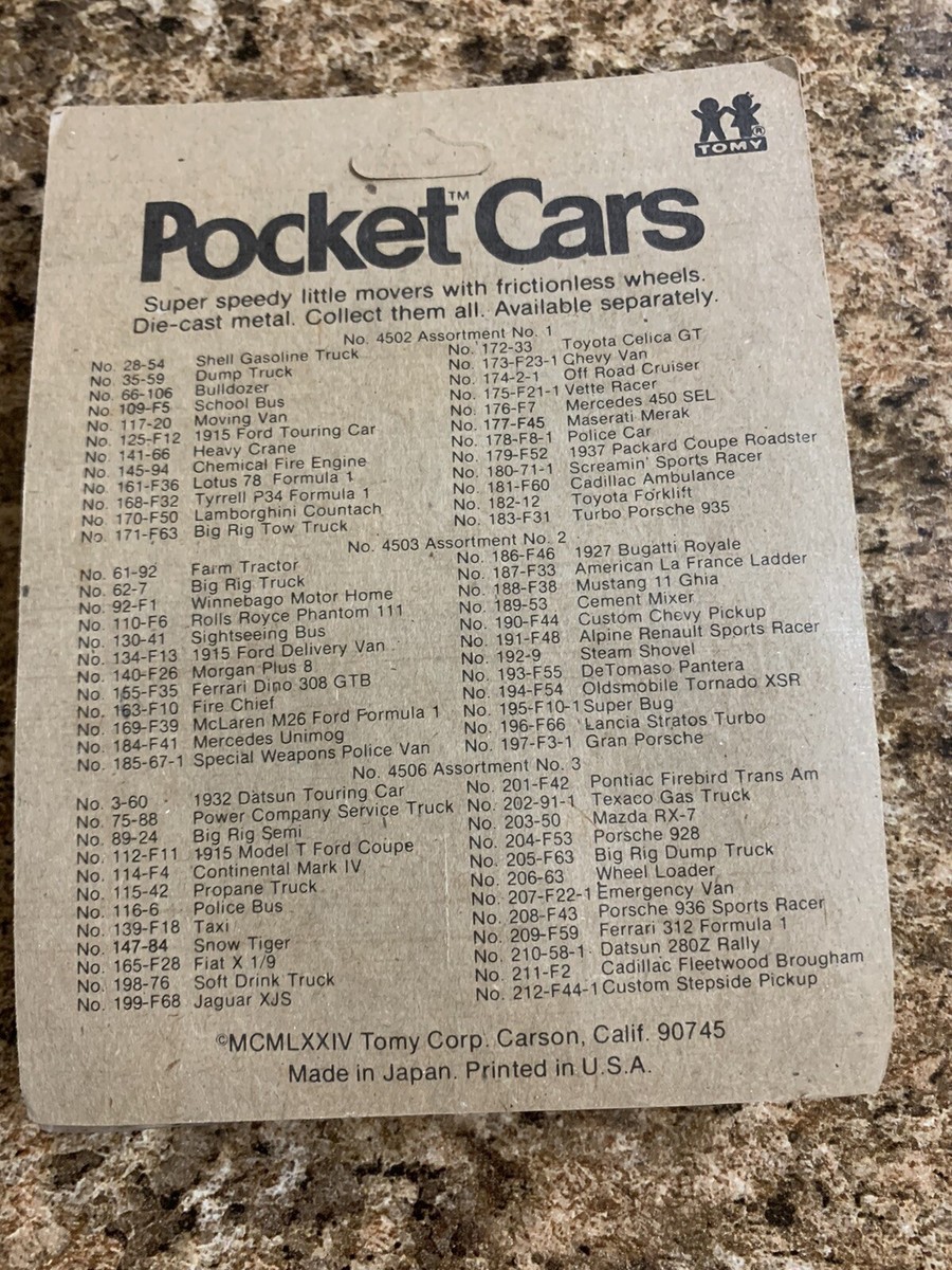 Tomy Pocket Cars MOC Red & White Ferrari 312 Formula 1 Japan No