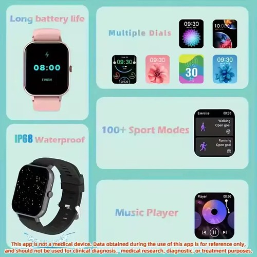 Smartwatch Android dla kobiet mężczyzn (odbierz / zadzwoń) Fitness Tracker Zegarek na rękę - Zdjęcie 13 z 20