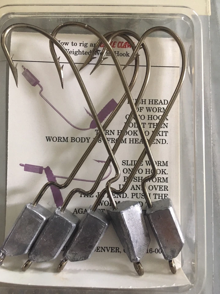 CABEZAS DE PLANTILLA LAZER ESTILO DESLIZANTE A GRANEL 50-1/4 OZ GANCHO DE GUSANO 3/0 VÁSTAGO LARGO HECHO EN EE. UU. Foto 2 de 4