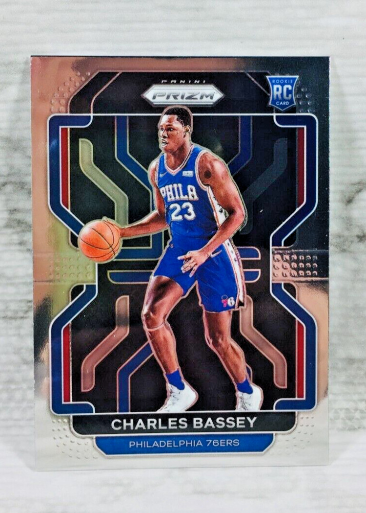 2021-22 PANINI PRIZM BASKETBALL #304 CHARLES BASSEY RC ROOKIE CARD (76ERS) (A)