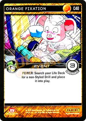 DBZ Dragon Ball Z TCG Panini Perfection C40 Orange Fixation Foil